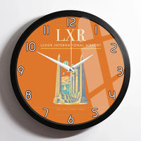 Thumbnail for Luxor International Airport (LXR) design on orange framed wall clock