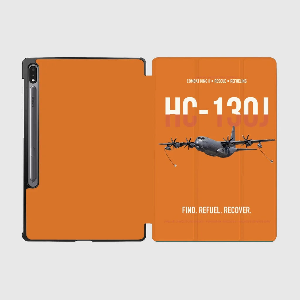 HC-130J COMBAT KING II design on orange samsung tablet tablet case