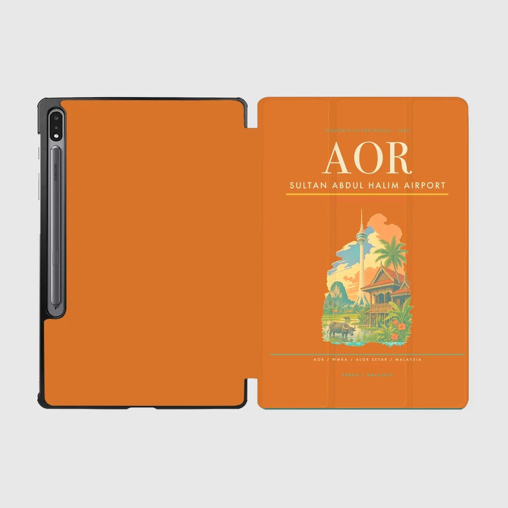 Sultan Abdul Halim Airport (AOR) design on orange samsung tablet tablet case