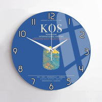 Thumbnail for Sihanouk International Airport Sihanoukville KOS Wall-Clock No-Frame - Blue