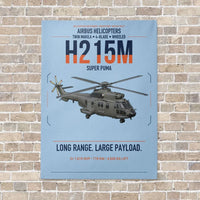 Thumbnail for Airbus H215M vertical canvas print - no frame - light blue background