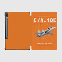 Thumbnail for F-A-18F Super Hornet design on orange samsung tablet tablet case