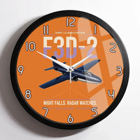 Thumbnail for F3D-2 Skyknight design on orange framed wall clock