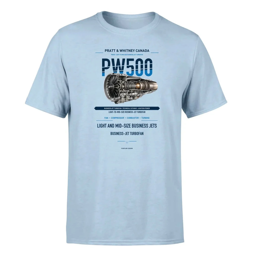 PW500 design on light blue single side