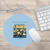 Thumbnail for VINTAGE G4375 - The Control Tower Tea - Designed Mouse Pads design on lightblue round