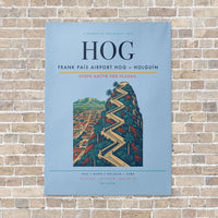 Thumbnail for Frank País Airport HOG — Holguín vertical canvas print - no frame - light blue background