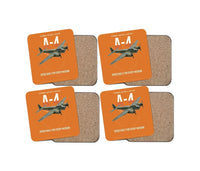 Thumbnail for Junkers Ju 88A-4 design on orange 4 pieces set coaster