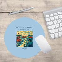 Thumbnail for VINTAGE G4461 - The Runway Foam Drill - Designed Mouse Pads design on lightblue round