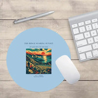 Thumbnail for VINTAGE G4475 - The Ridge Soaring Sunset - Designed Mouse Pads design on lightblue round