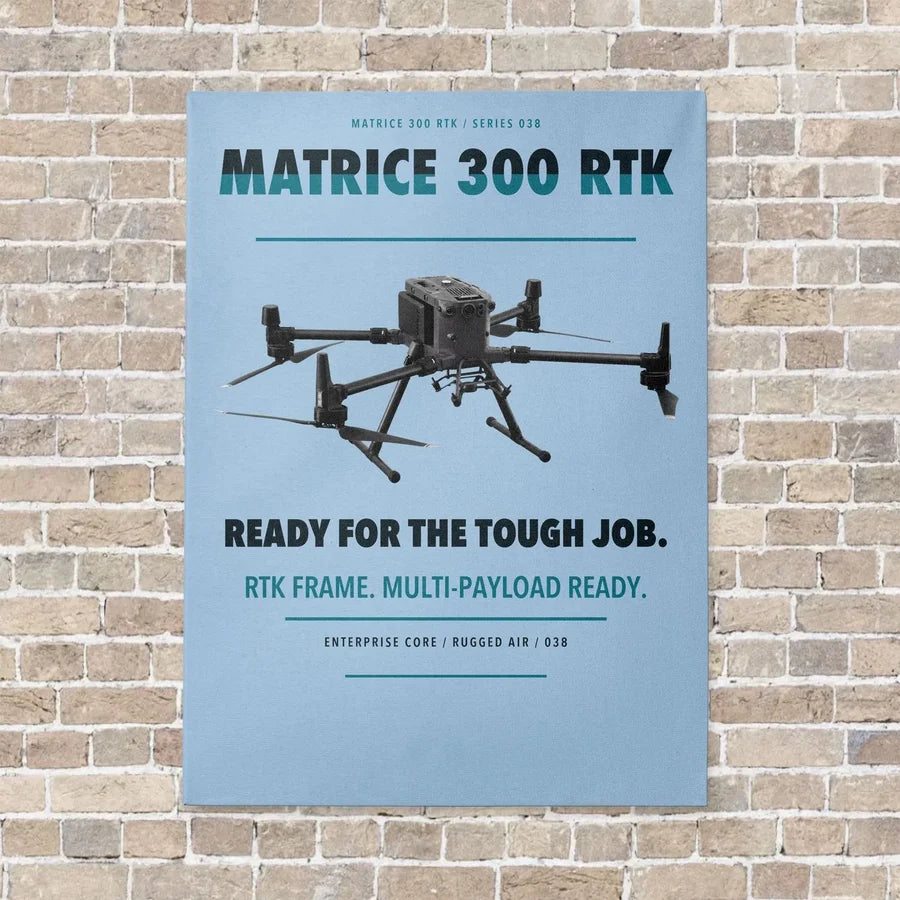 DJI Matrice 300 RTK vertical canvas print - no frame - light blue background