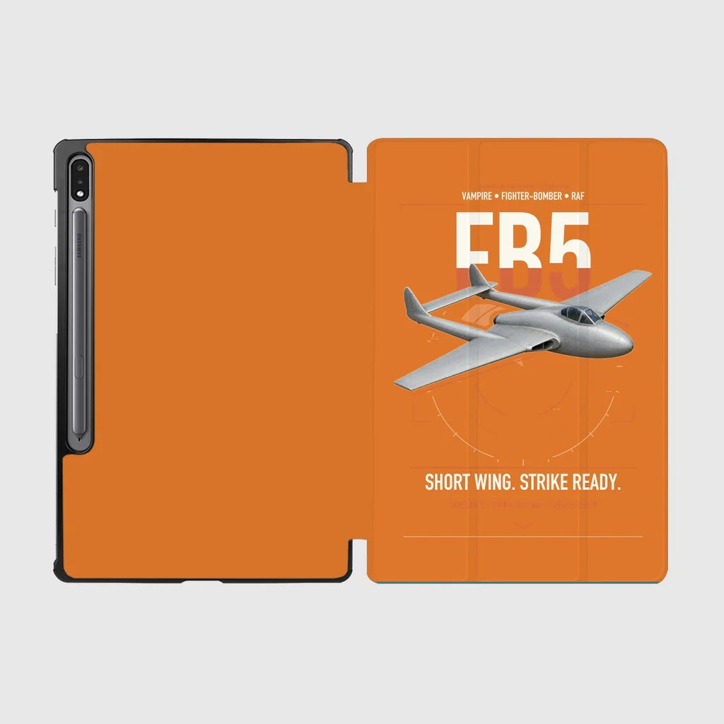 de Havilland Vampire FB5 design on orange samsung tablet tablet case
