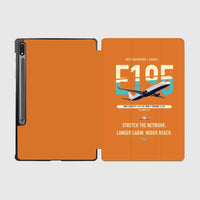 Thumbnail for Embraer E195 design on orange samsung tablet tablet case