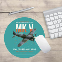 Thumbnail for Hawker Tempest Mk V design on turquoise round mouse pad