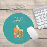 Thumbnail for Rostock-Laage Airport (RLG) design on turquoise round mouse pad