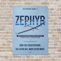 Thumbnail for Airbus Zephyr S vertical canvas print - no frame - light blue background