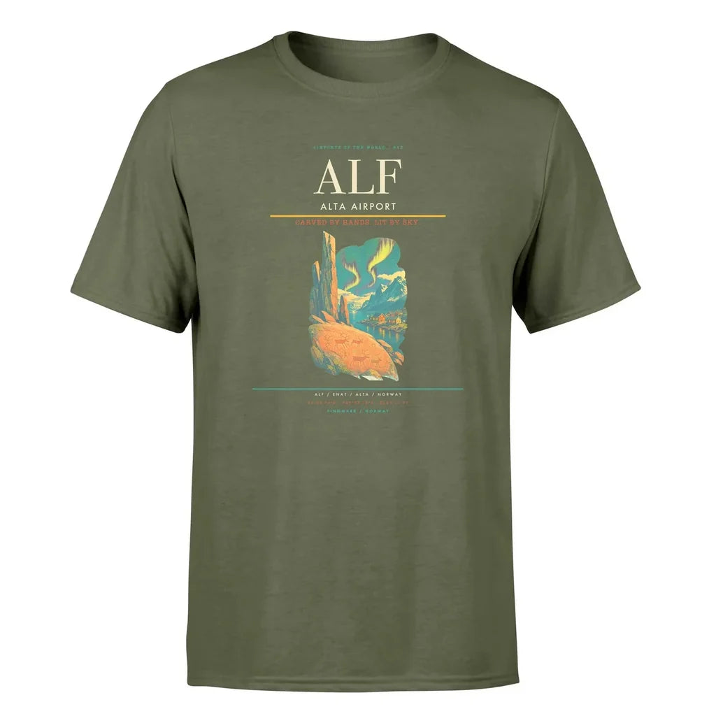 Alta Airport (ALF) Premium T-Shirt Green Army