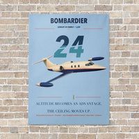 Thumbnail for Bombardier Learjet 24 vertical canvas print - no frame - light blue background
