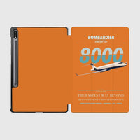 Thumbnail for Bombardier Global 8000 design on orange samsung tablet tablet case