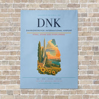 Thumbnail for Dnipropetrovsk International Airport DNK vertical canvas print - no frame - light blue background
