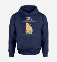 Thumbnail for Crotone Airport (CRV) design on navy blue hoodie single-side print