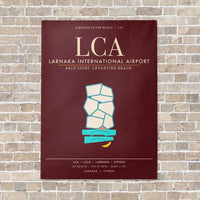 Thumbnail for Larnaka International Airport LCA - Canvas Framed - Dark Red
