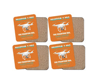 Thumbnail for DJI Phantom 3 Professional design on orange 4 pieces set coaster