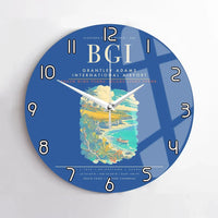 Thumbnail for Grantley Adams International Airport BGI Wall-Clock No-Frame - Blue