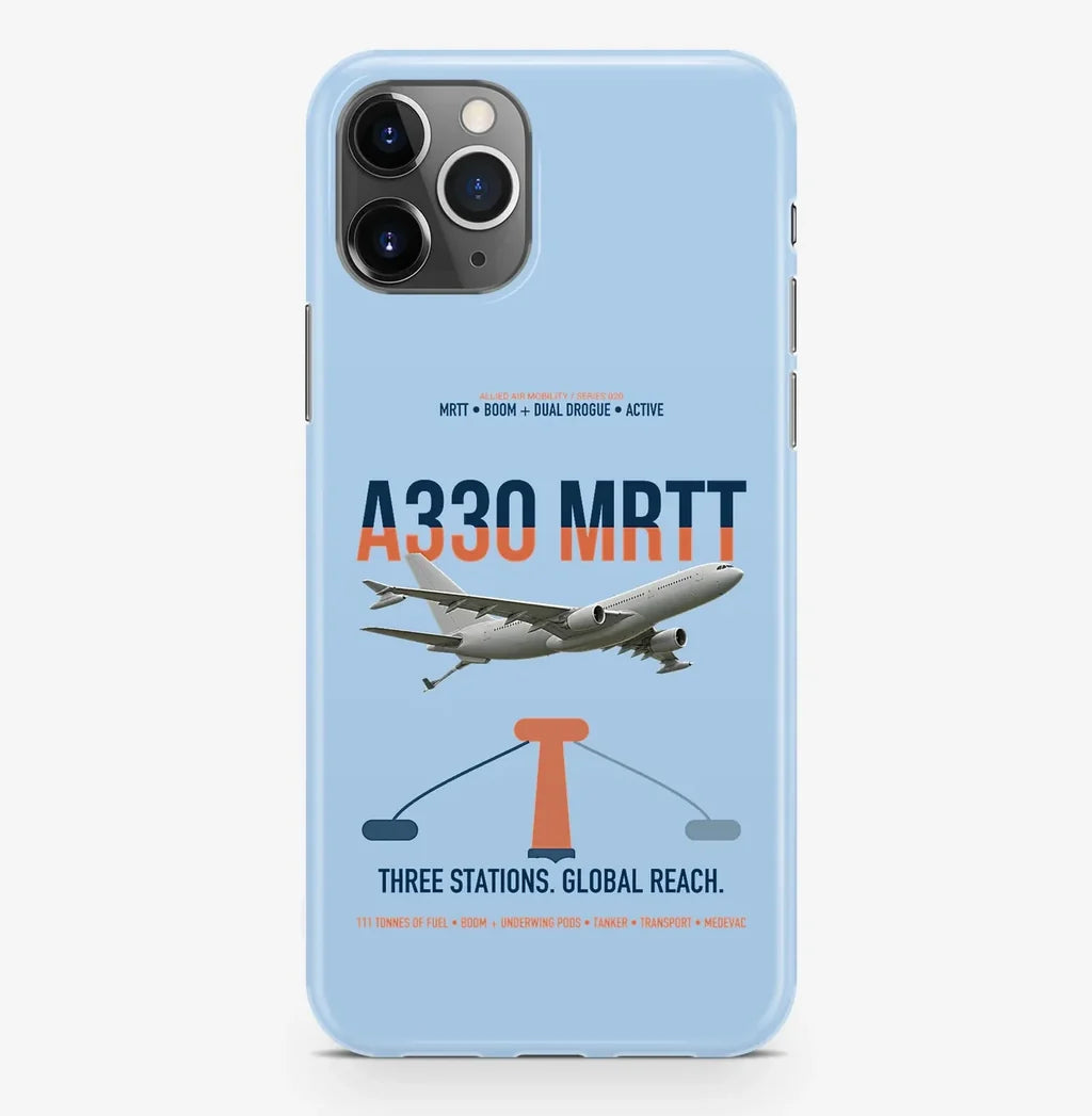 Airbus A330 MRTT design on light blue magsafe iphone case, for iPhone Pro Max