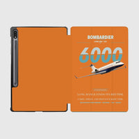 Thumbnail for Bombardier Global 6000 design on orange samsung tablet tablet case