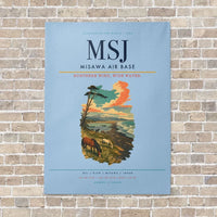 Thumbnail for Misawa Air Base MSJ vertical canvas print - no frame - light blue background