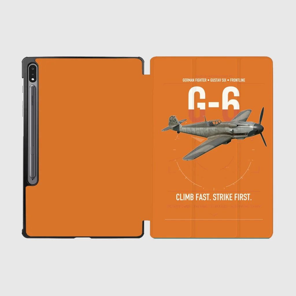 Messerschmitt Bf 109G-6 design on orange samsung tablet tablet case