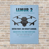 Thumbnail for BRINC LEMUR 2 vertical canvas print - no frame - light blue background