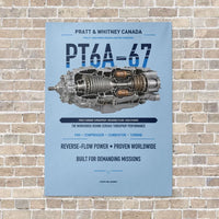 Thumbnail for PT6A-67 vertical canvas print - no frame - light blue background