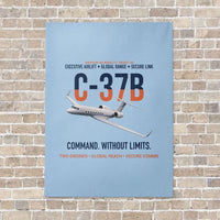 Thumbnail for C-37B Global Command Link vertical canvas print - no frame - light blue background