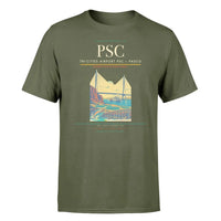 Thumbnail for Tri-Cities Airport (PSC) T-Shirt single-side front print in Green Army | tri-cities-airport-psc-double-side-t-shirt