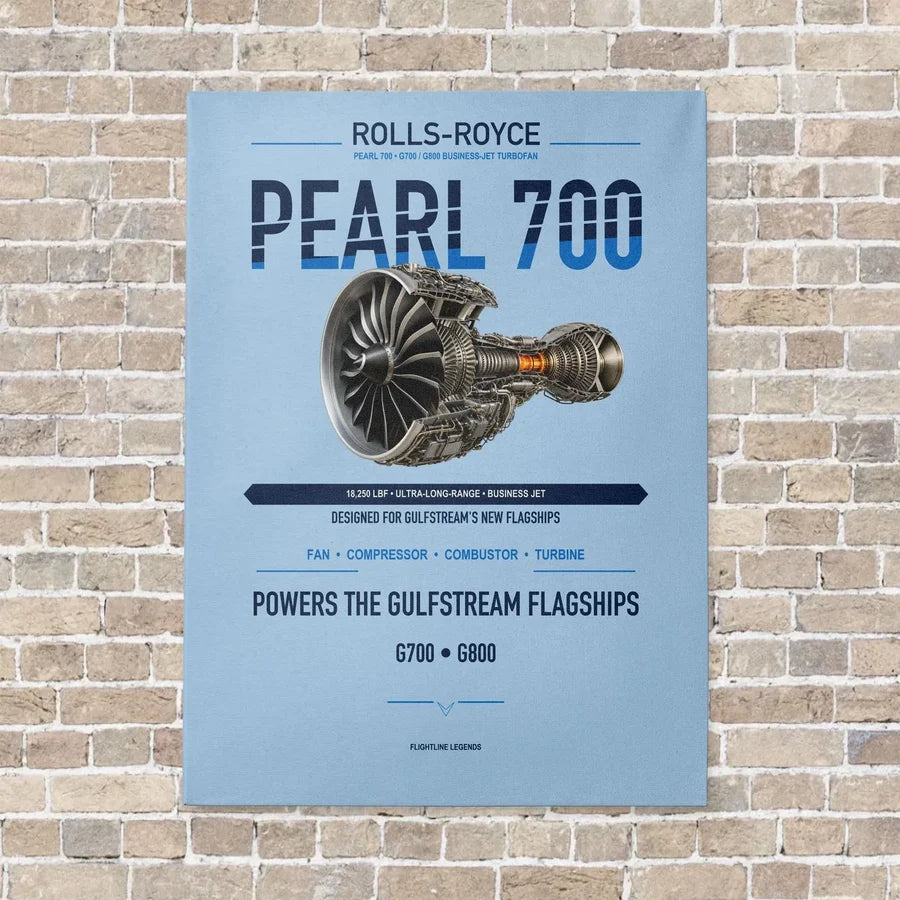 PEARL 700 vertical canvas print - no frame - light blue background