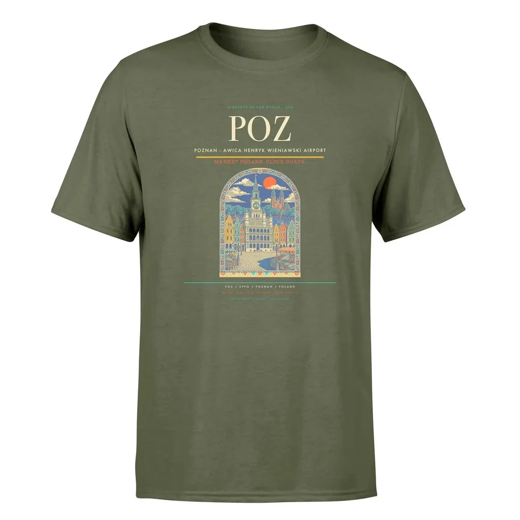 Poznan Airport (POZ) Premium T-Shirt Green Army