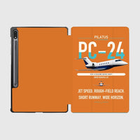 Thumbnail for Pilatus PC-24 design on orange samsung tablet tablet case
