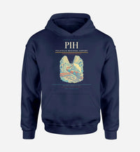 Thumbnail for Pocatello Regional Airport (PIH) design on navy blue hoodie single-side print