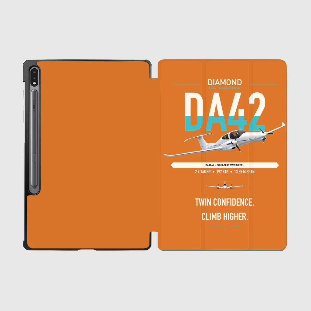 Diamond DA42-VI design on orange samsung tablet tablet case