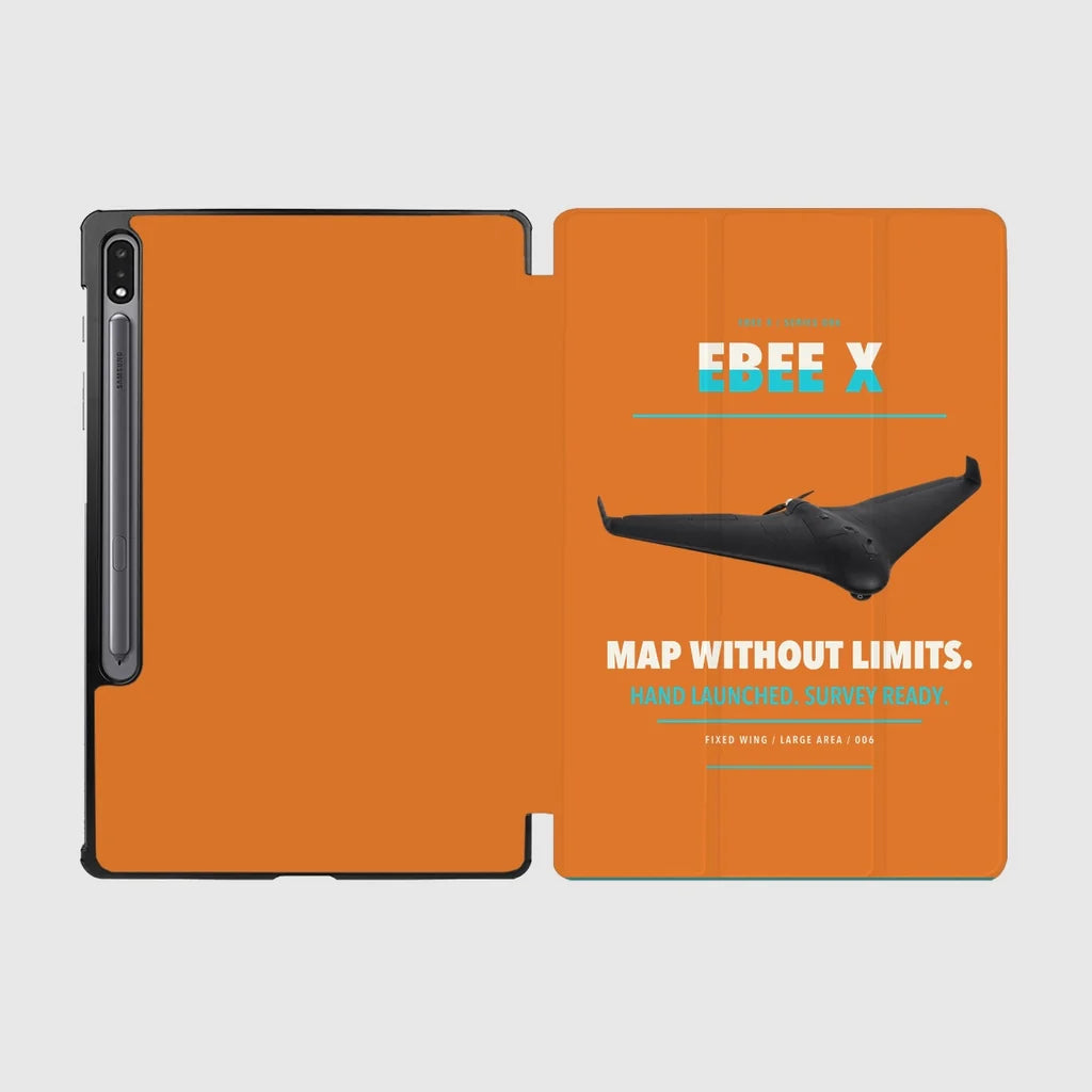 AgEagle eBee X design on orange samsung tablet tablet case