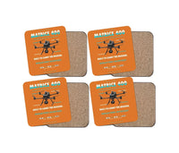 Thumbnail for DJI Matrice 400 design on orange 4 pieces set coaster