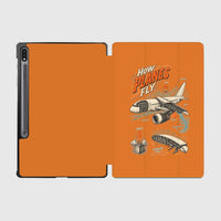 Thumbnail for How Planes Fly V2 design on orange samsung tablet tablet case