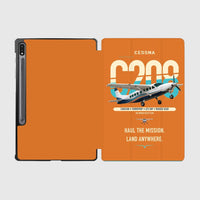 Thumbnail for Cessna 208 Caravan design on orange samsung tablet tablet case