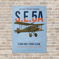 Thumbnail for Royal Aircraft Factory S.E.5a vertical canvas print - no frame - light blue background