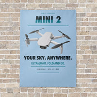 Thumbnail for DJI Mini 2 vertical canvas print - no frame - light blue background