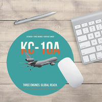 Thumbnail for KC-10A EXTENDER design on turquoise round mouse pad