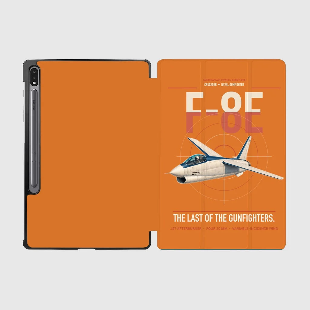F-8E Crusader design on orange samsung tablet tablet case