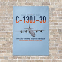 Thumbnail for C-130J-30 Super Hercules vertical canvas print - no frame - light blue background