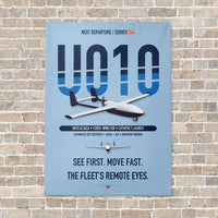 Thumbnail for Airbus U010 Aliaca Fixed-wing vertical canvas print - no frame - light blue background